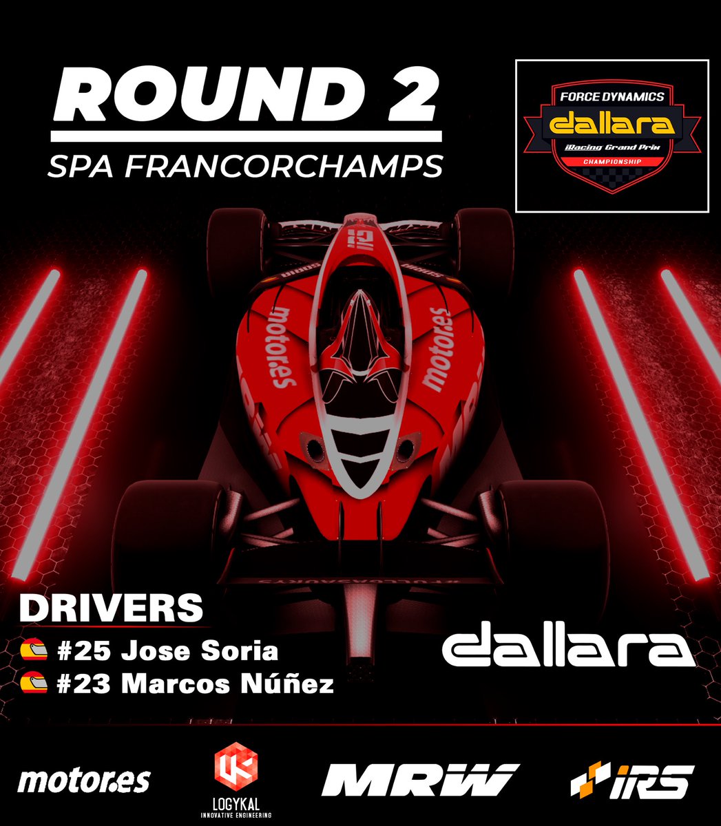Aurys_Team's tweet photo. We are racing again!
In a few minuts, the second round of the Force Dynamics Dallara iRacing Championship, starts at the Spa Francorchamps.
Good luck guys! @MadridSpotter @mcnunper
Live stream: https://t.co/hZxQy5evRA
#FullGasAurys #ProWC https://t.co/bae3KT8Yf6