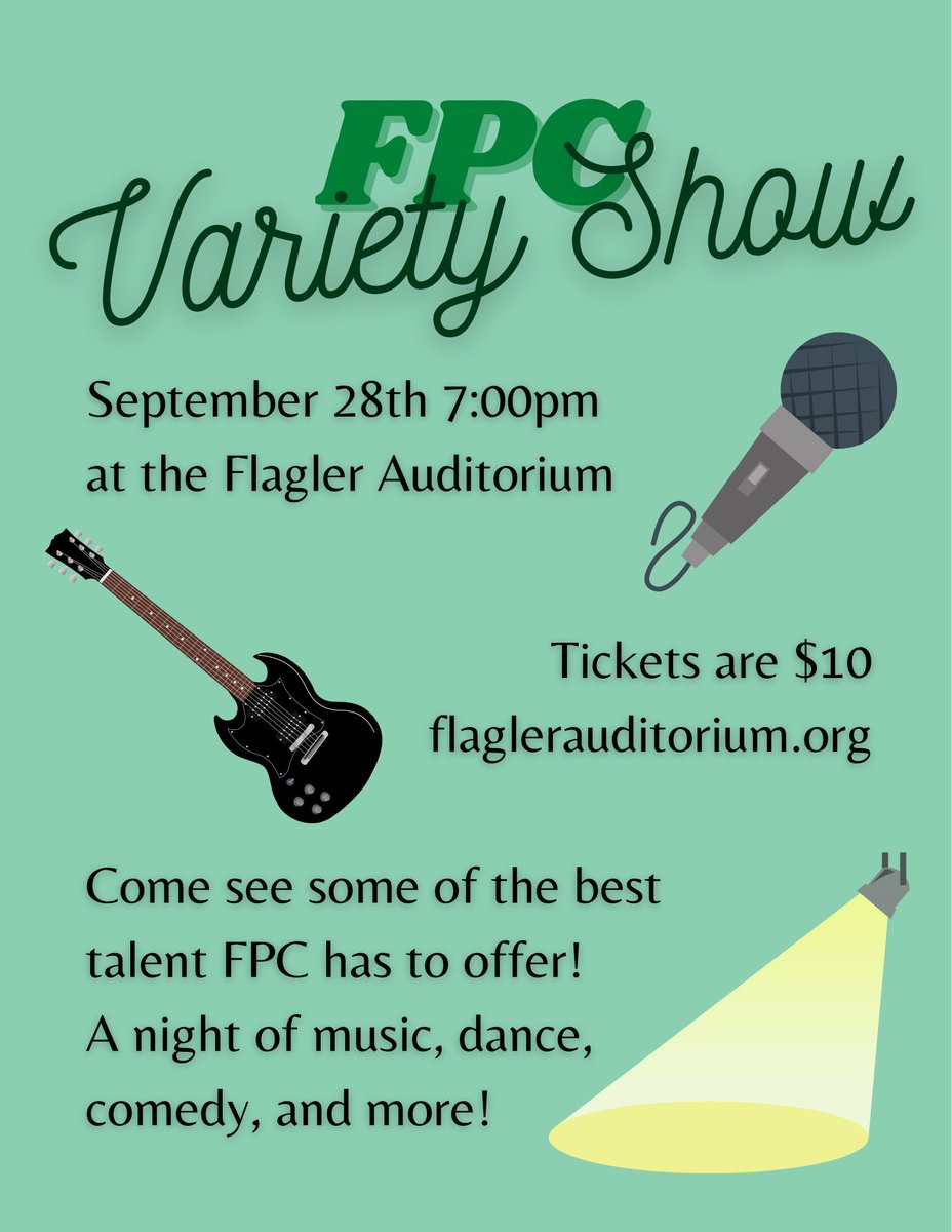 Join us for a night of the best talent FPC has to offer! Tickets are on sale at the Flagler Auditorium! <a href="/FPCSGA/">FPC SGA</a>