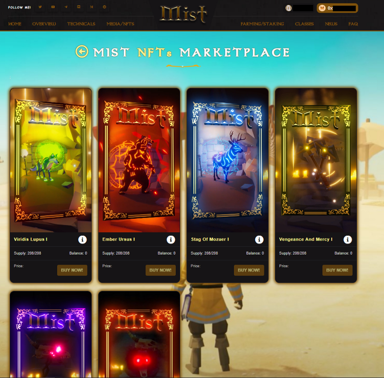 MistNft's tweet photo. Mist's browser-based NFT marketplace will be live Tuesday at 2pm UTC.  
Players can buy, sell, and flip their favorite #NFTs.  Over the next few days we will release tips about how auction creators can actually earn money on bid fees, and more. 
Take a look: #p2e #nftgaming #bsc https://t.co/EdF3TkJiuz