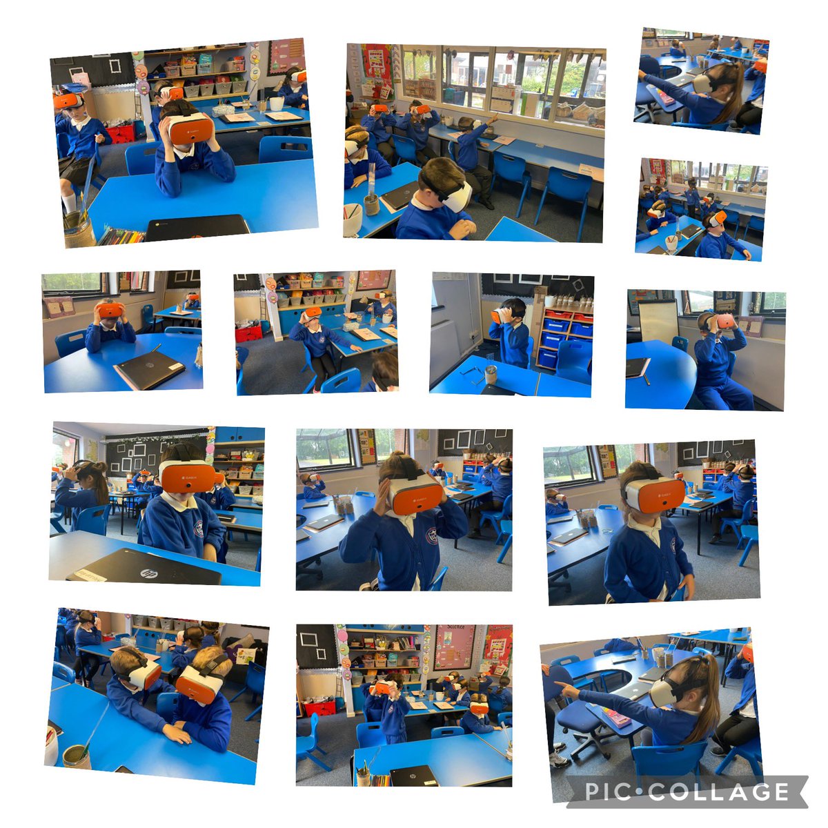 Dosbarth Rhiannon Roberts visited New York today using our VR headsets! They loved it, so much excitement in class. @DeightonPrimary