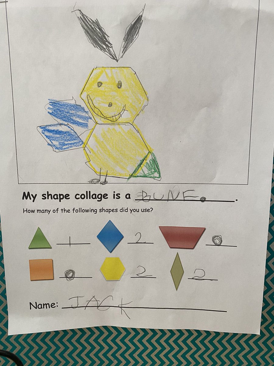 CFrascadore3's tweet photo. …we are learning our 2D shapes and decided to have some fun with them using our imagination to build our own shape collages! #willardpride @Willard_School https://t.co/w0HANUHtEl