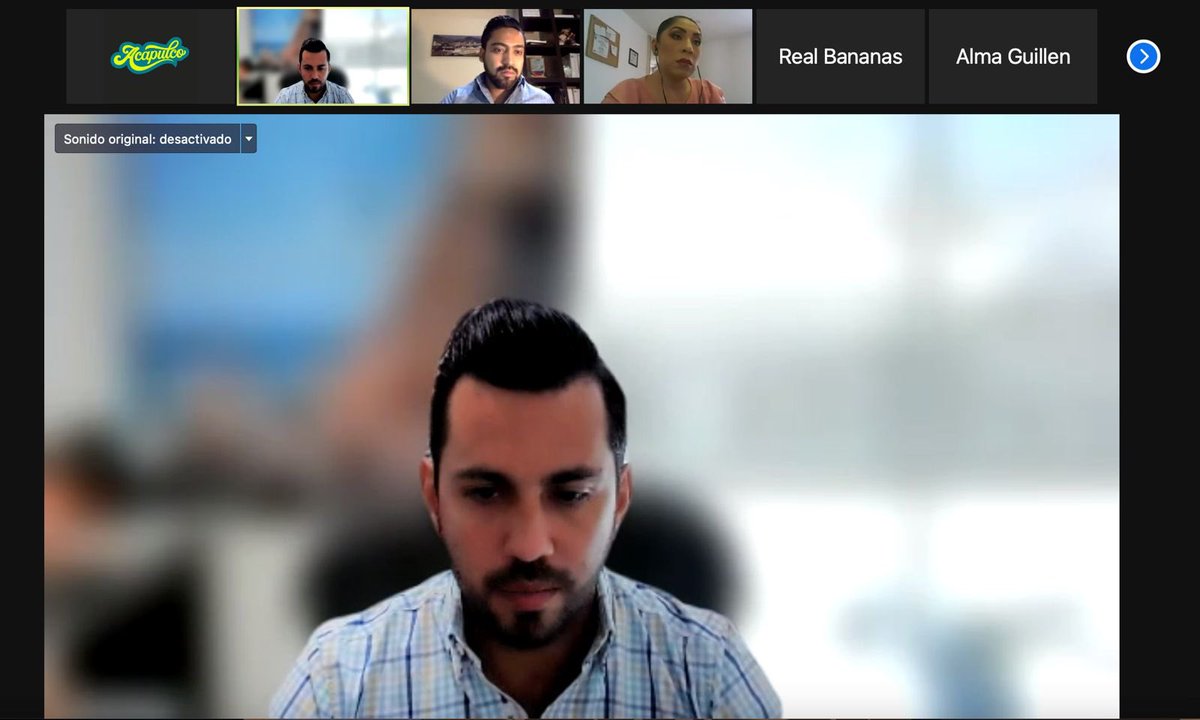 danitodelia's tweet photo. Esta mañana llevamos a cabo el webinar con hoteles de #Acapulco, donde se les capacitó para subir la información de sus establecimientos al nuevo portal oficial de Nuestro destino, que, con información actualizada y una imagen moderna, será una gran herramienta para la promoción. https://t.co/jWJiEECVsk