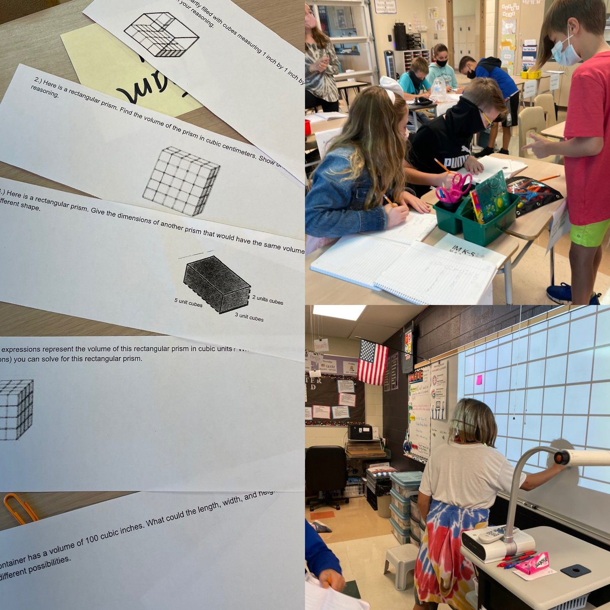 5th graders at Wilson’s Creek are playing a Math Connect 4 Review Game over solving for volume of rectangular prisms and composite figures. <a href="/WilsonsCreekInt/">Wilson's Creek</a> <a href="/DrKarynChristy/">Karyn Christy</a> <a href="/officialSPS/">Springfield Public Schools</a>