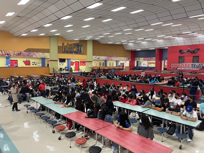 What a morning! Held a #STCDual Info Session for 9th and 10th graders, with over 200 students, from <a href="/lajoyaisd/">La Joya ISD</a> ECHS! So many benefits, so many opportunities!

#PawsUpJags  #ExperienceSTC