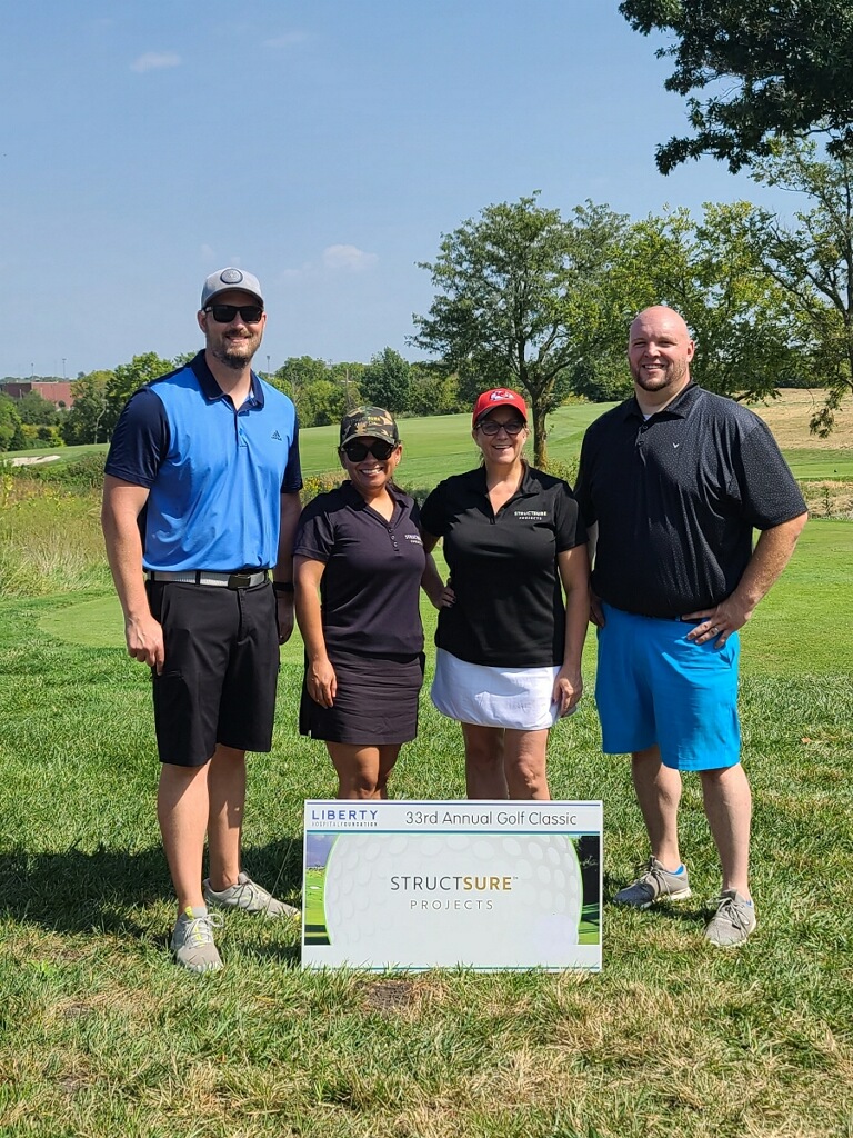 StructSureBuilt's tweet photo. We enjoyed hitting the greens to support the health and wellness of the Liberty Hospital community at the Liberty Hospital Foundation Golf Classic. We even got to "turbo charge" our golf swing using an air pressured cannon! #StructSurePeople #StructSureSponsorship https://t.co/OKVT7a5IwV