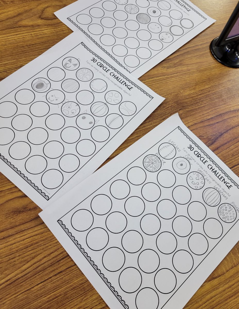 tce_library's tweet image. Finishing up from last week&apos;s with International Dot Day activities! 2nd- 5th Graders were given a 30 Circle Challenge. @fz_libraries  @FableLearn @DotClubConnect @peterhreynolds @carlyandadam