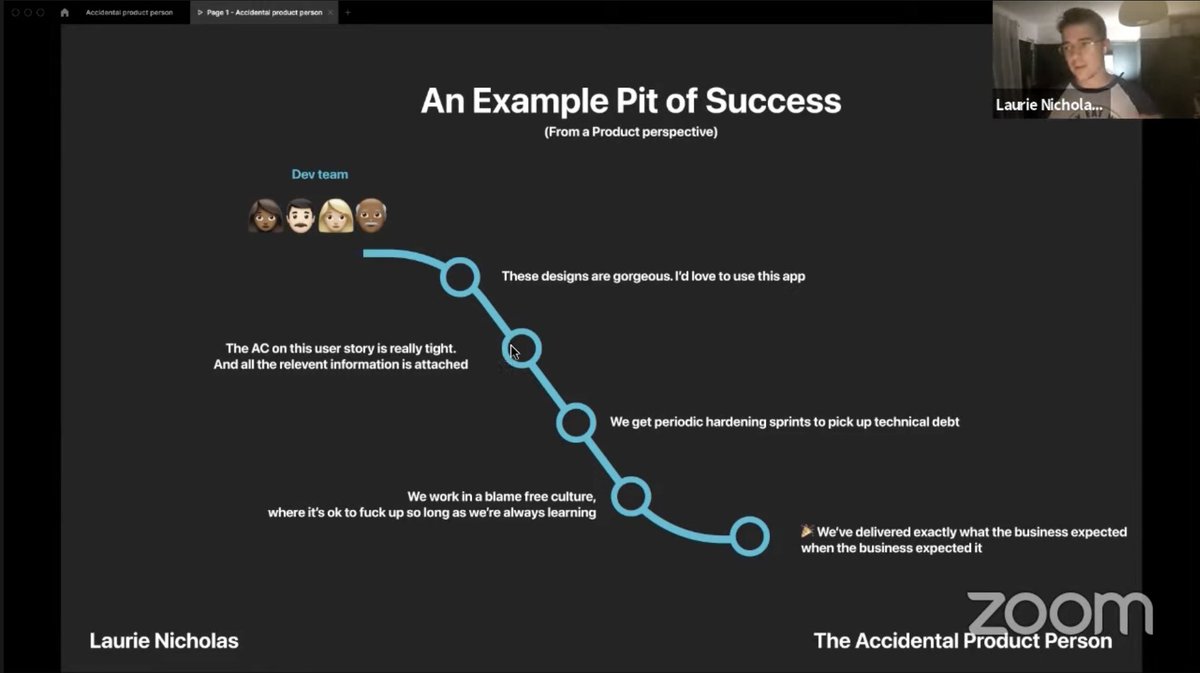 midlandsjs's tweet image. .@LaurieNicholas is telling us what perfection looks like to a product person, and how the team can contribute to it ✨