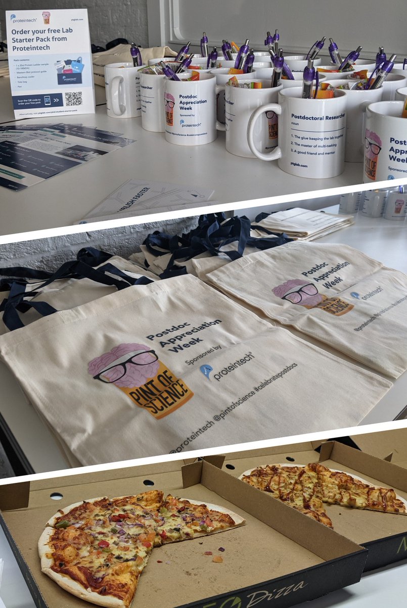 Co_Fe2's tweet photo. Had an awesome afternoon celebrating our postdocs at @UniOfHull in honour of #PostdocAppreciationWeek

Special thanks to @Proteintech and @pintofscience for making this possible 

#celebratepostdocs https://t.co/BEi5EbLu5y