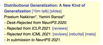 PreetumNakkiran's tweet photo. Reviewer 2 complains it has "too many ideas".
@prfsanjeevarora says "gave me some new ideas".
This Friday at Noon PT… come hear about the paper that reviewers don't want you to read! https://t.co/bjA3cXqfpU

I'm speaking at @ml_collective's DLCT: https://t.co/UUDjstsSWz https://t.co/W4iDKBxohO