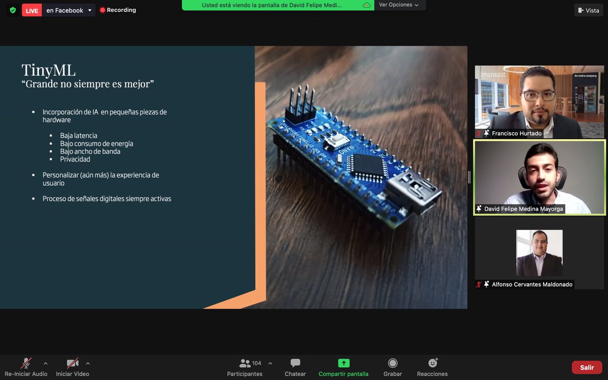 CtI40's tweet photo. Retos para nuestra región y conceptos como #InternetOfBehaviours, #TinyMachineLearning e #Hiperautomatización fueron expuestos por Francisco Hurtado y David Medina de @IndraenMexico
Si no pudiste verla, lo podrás hacer por nuestra página de Facebook @SIA4.0
7o #SINCOTEC40 https://t.co/DJCdYkY2zt
