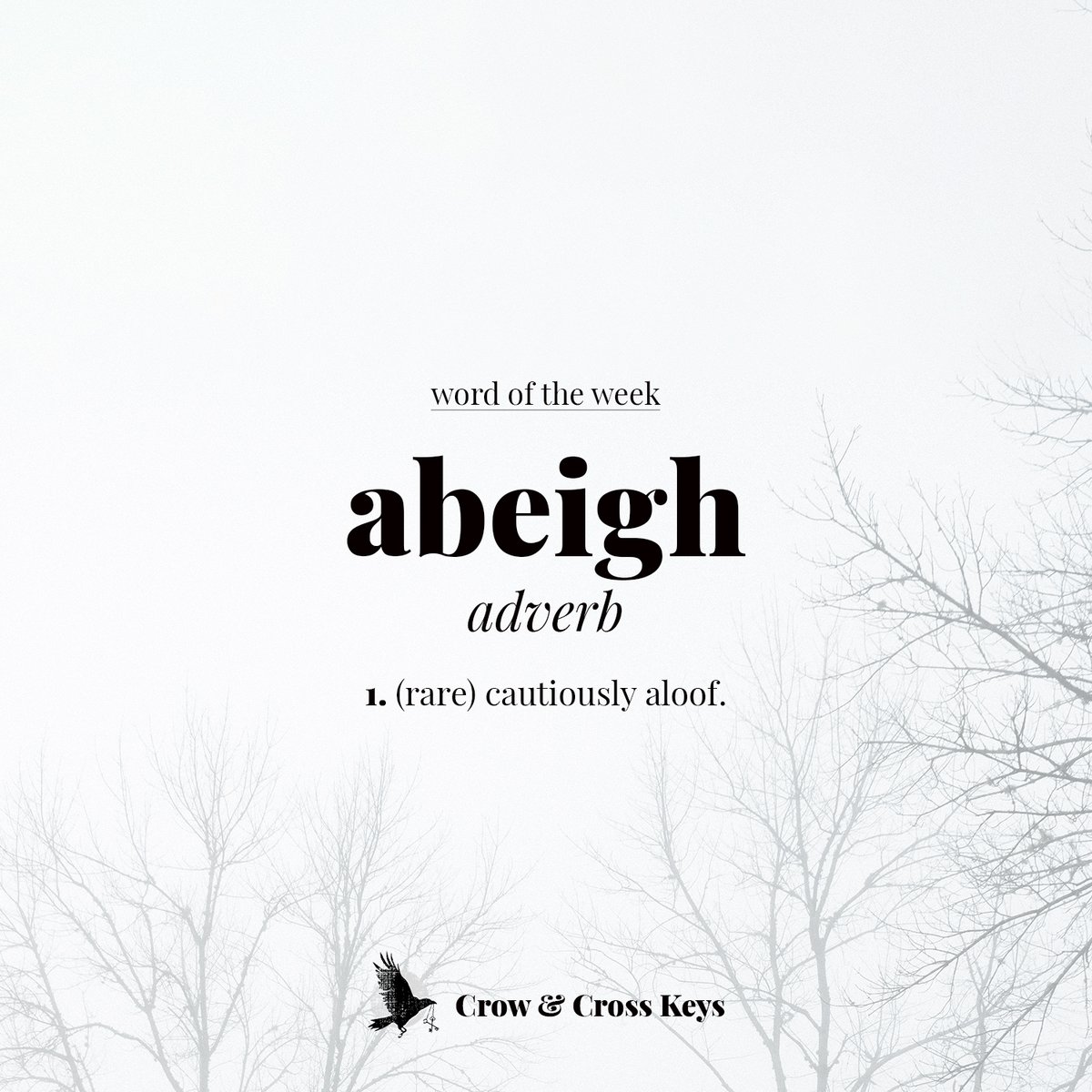 CrowKeys's tweet photo. The #CCKWordOfTheWeek hails from Scotland this week.
We so rarely feature adverbs. In fact, this is the first adverb we've chosen during this feature's lifetime.
It's only fitting that it begins with 'a'. https://t.co/TJbYR4mieV