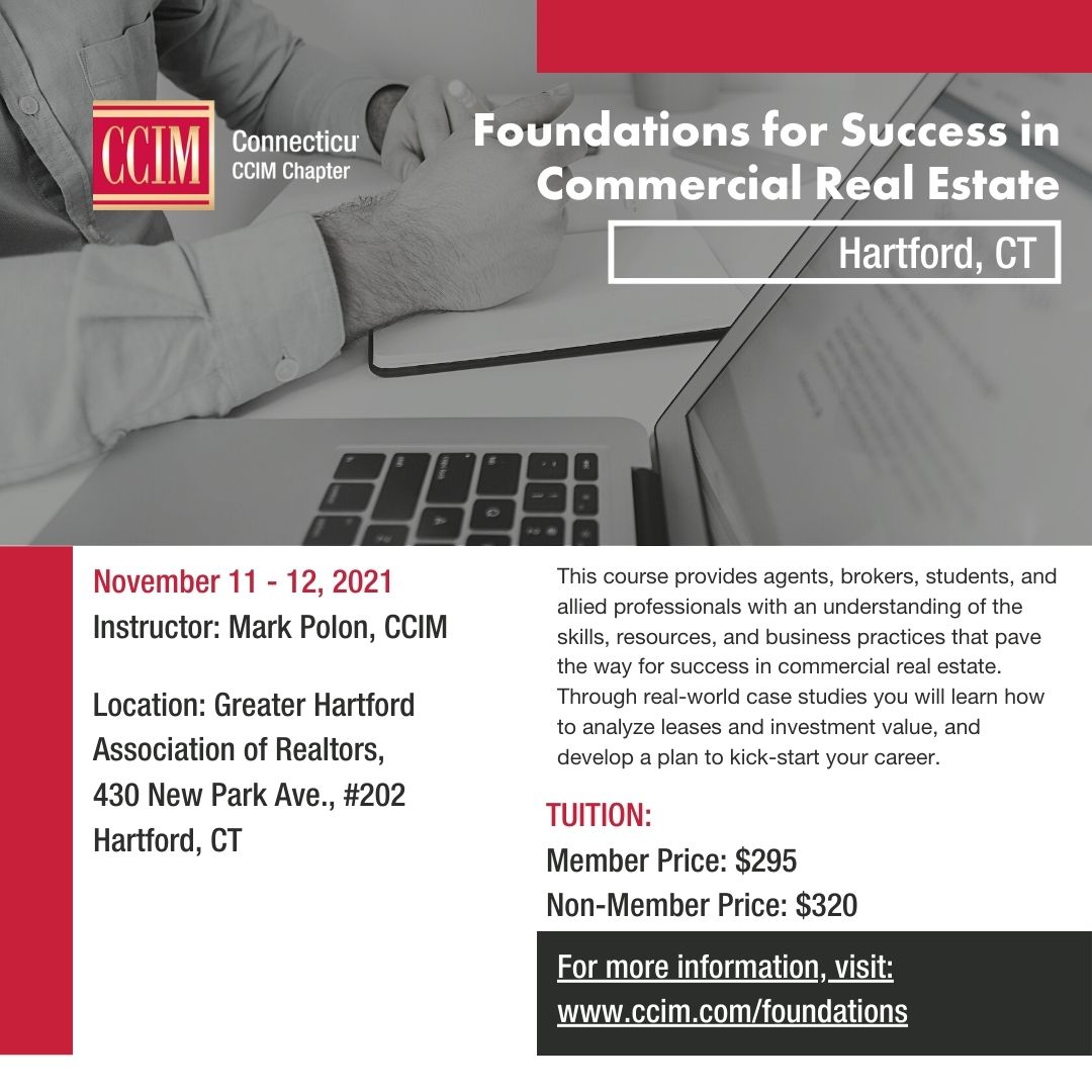 CT_CCIM's tweet photo. This course provides agents, brokers, students, and allied professionals with an understanding of the skills, resources, and business practices that pave the way for success in commercial real estate. Details at https://t.co/55iNugGYie https://t.co/nbP1At34im