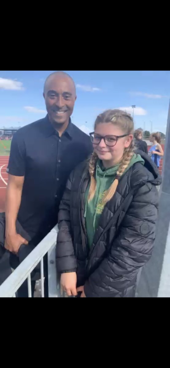 ZoeWard15's tweet photo. Thank you ⁦@ColinJackson⁩ for helping her a have a fab summer cup, pic with you and 2 bronze medals, one happy lady this evening!!! Xx https://t.co/lJgtHwheMd