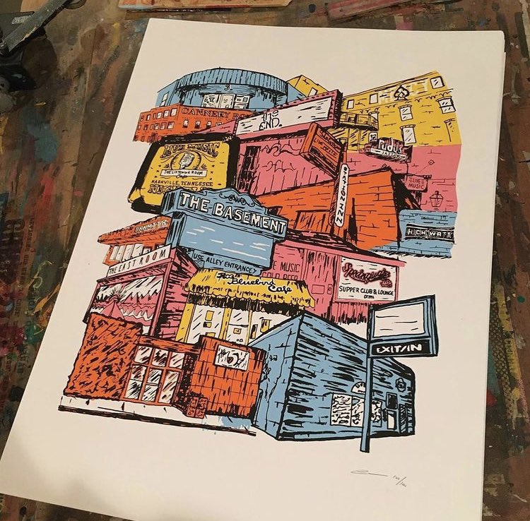 mvanorg's tweet photo. 👋for a limited time only, purchase an MVAN poster by local nashville artist @avastagh & get 2 FREE #drivethemusic T-Shirts. Proceeds go to protecting the independent live music ecosystem in Nashville🤘no code needed, choose your sizes at checkout. BUY NOW https://t.co/vCmwdHXXIE https://t.co/yJ6Ry95pgN