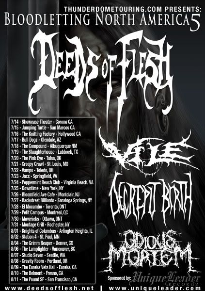 deeds_flesh's tweet photo. It's been 15 years since Deeds of Flesh played live in the US. Announcement tomorrow...

#deedsofflesh #uniqueleaderrecords #livemusic #deathmetal #brutaldeathmetal #techdeath #usdeathmetal #americandeathmetal #metal https://t.co/Pi7oummT2U