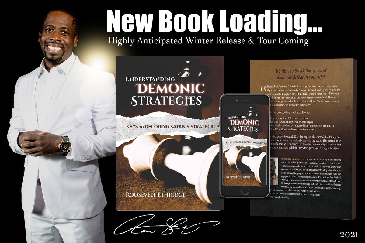 EROEU's tweet image. It’s loading, yes, my new book. This book provides intel about the Satan’s strategic plan. 

Join the community of readers who are highly anticipating this release by: liking, sharing, tagging, and/or reposting. 
~Roosevelt Ethridge The Global Leader
 #GlobalLeader #Kingdompens
