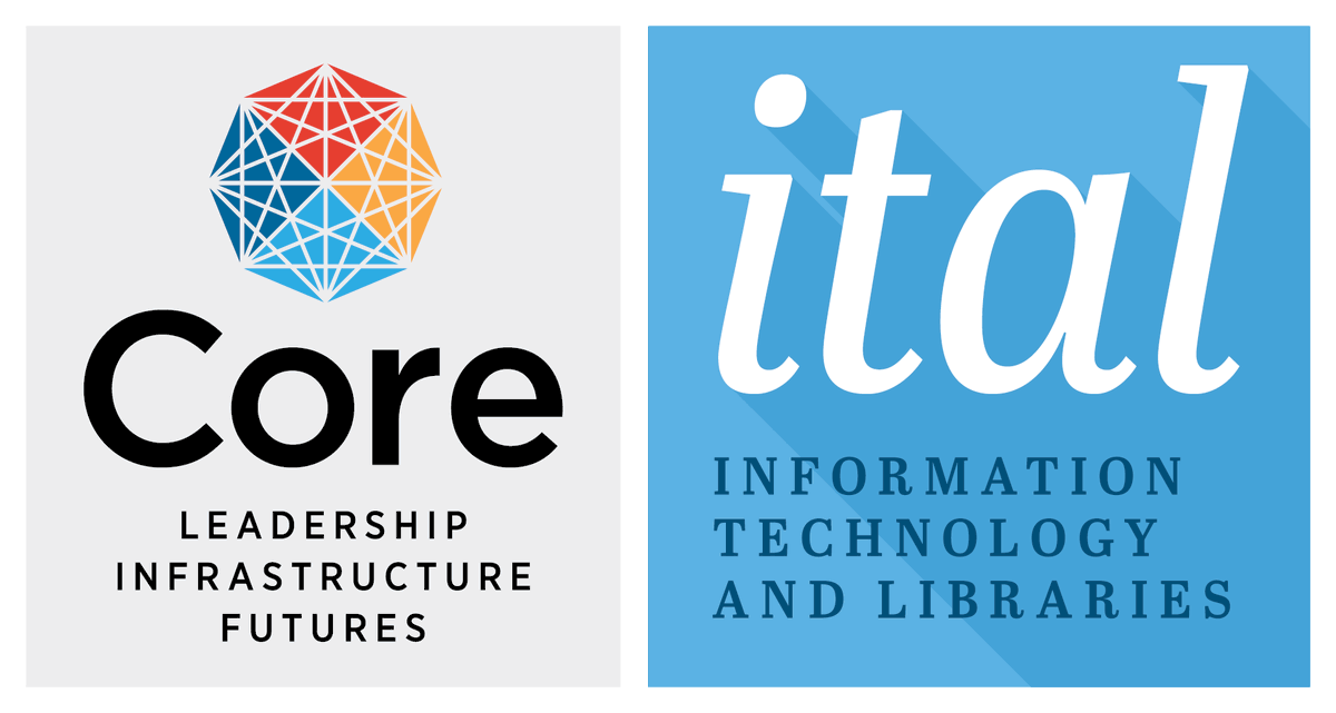 ALA_Core's tweet photo. The new issue of Information Technology &amp; Libraries (ITAL) covers Automated Materials Handling for Staff and Patrons, Mitigating Bias in Metadata, Topic Modeling as a Tool for Analyzing Library Chat Transcripts &amp; lots more - https://t.co/RKJwxPaMEG #CoreReads https://t.co/tg5RyQYL0d