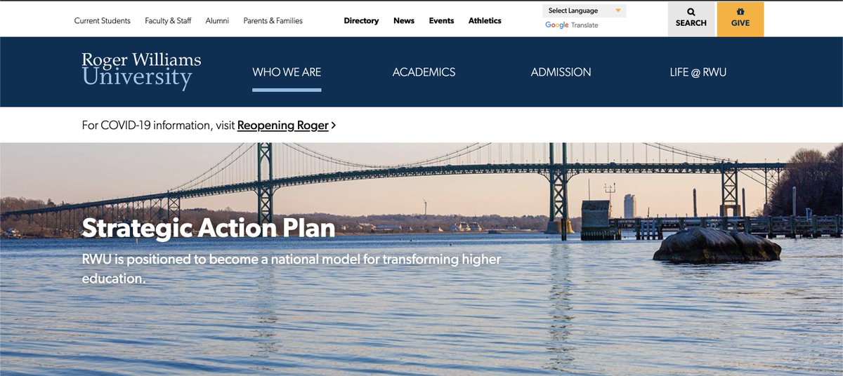 RWU will work towards implementing new initiatives this year. Read here about the new Strategic Action Plan released today rwuhawksherald.com/?p=7002 
Photo courtesy of rwu.edu