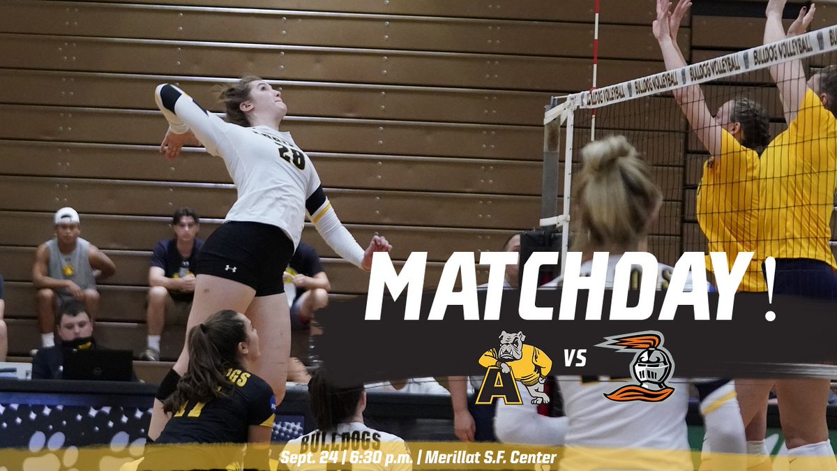 AdrianBulldogs's tweet photo. 🏐 MATCHDAY! 🏐

@AdrianWVB looks to capitalize on its latest victory with a matchup against Heidelberg!

📍 Merillat S.F. Center
🕡 6:30 p.m.
📺 Available closer to game time
📊 https://t.co/ormgCm7bGc

#GoDawgs #d3vb #GDTBAB https://t.co/jZKp65VOzM