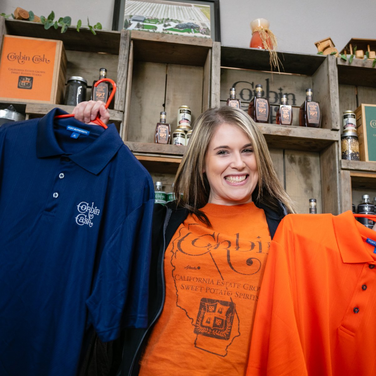 Dressed to the nines and sipping something delicious: We always want to make sure that you're all take care of here! Stop by our store to pick up all the Corbin Cash essentials. #CorbinCashSpirits #apparel