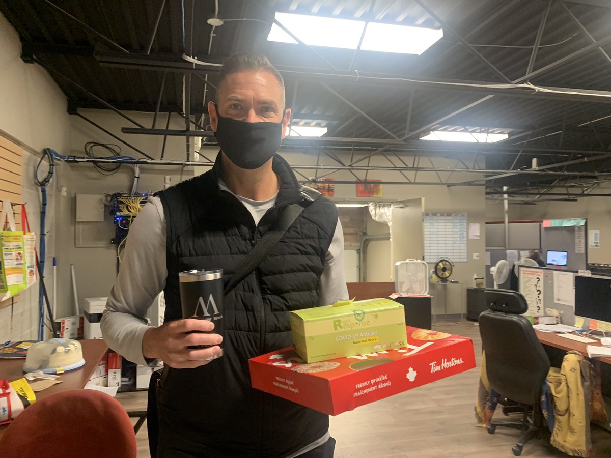 Kristyn (@marc_kristynb) on Twitter photo When <a href="/MARC_ChrisH/">MARC_Chris</a> makes an appearance at the Orillia he brings all the essentials. #FridayJr #donuts #rapidtests #theMARCGroup #WhereWeWork When <a href="/MARC_ChrisH/">MARC_Chris</a> makes an appearance at the Orillia he brings all the essentials. #FridayJr #donuts #rapidtests #theMARCGroup #WhereWeWork