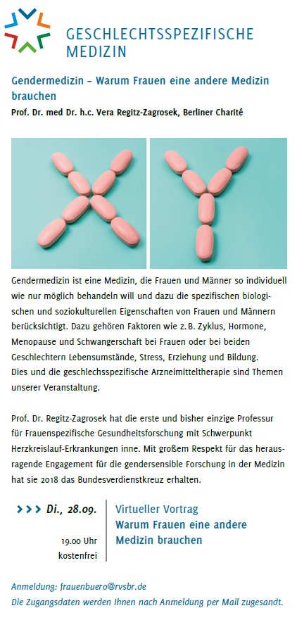 LBFF5's tweet photo. Virtueller Vortrag: Warum Frauen eine andere Medizin brauchen 🩺

Anmeldung unter frauenbuero@rvsbr.de
👇 https://t.co/vJW18LeLEP
