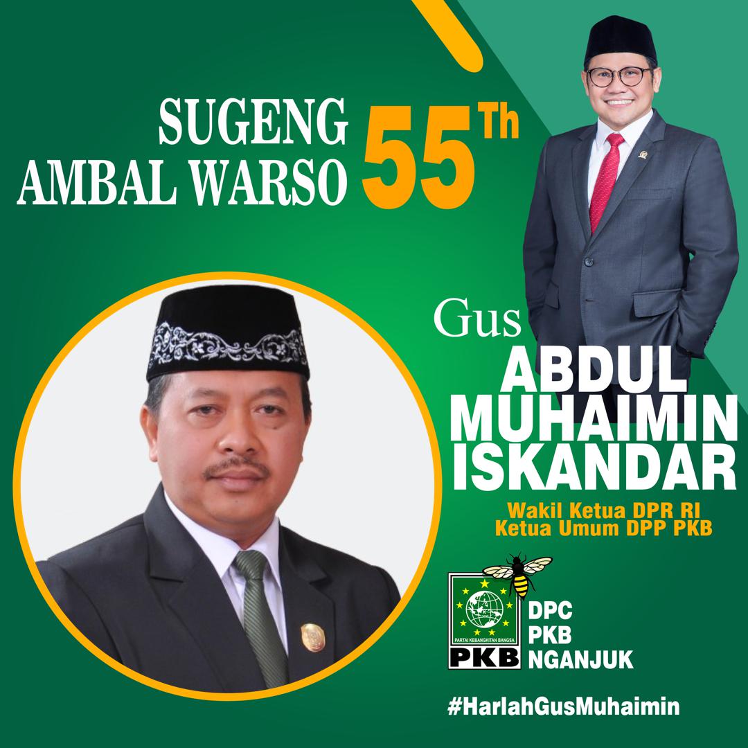 ulumbasthomi's tweet photo. "Sugeng Ambal Warso ke 55 th Gus Ketum"

*Mugi2x Panjenengan Pinaringan Yuswo Engkang Panjang, Sehat Dlohir Bathin lan Pinaringan Kawilujengan Dunia Akhirat*... 
*Aaamiin3x*.. @cakimiNOW @DPP_PKB.
 
#HarlahGusMuhaimn https://t.co/siMIP1qpI3