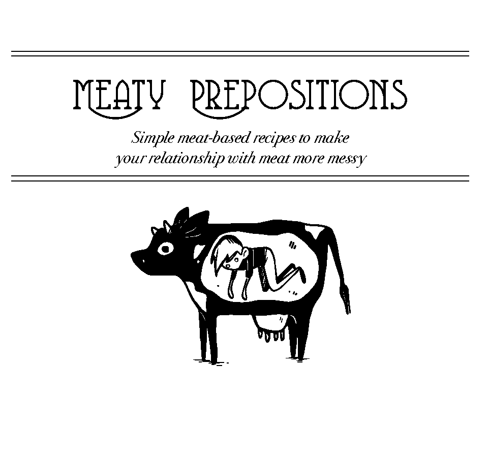 MoreJustFutures's tweet photo. Featured Presenter Ali Kenefick is showing her film "Beef in a Blender" and work of speculative design "Meaty Prepositions" (a collection of eccentric meat-based recipes) at Carelton University's  Food Matters conference. You can see the exhibition at https://t.co/vKMvstL8tR https://t.co/3jnFY1IWn6