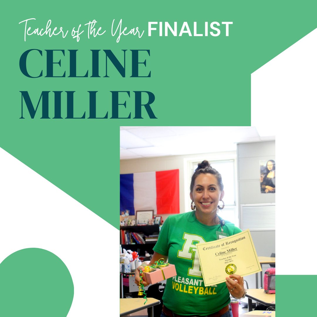 PHMSCougars's tweet photo. πCONGRATULATIONSπ to our 2021-22 PHMS Teacher of the Year finalists: Celine Miller πππ #CougarPride #GoCougars #PHMSTOY https://t.co/i53cx6nsLr