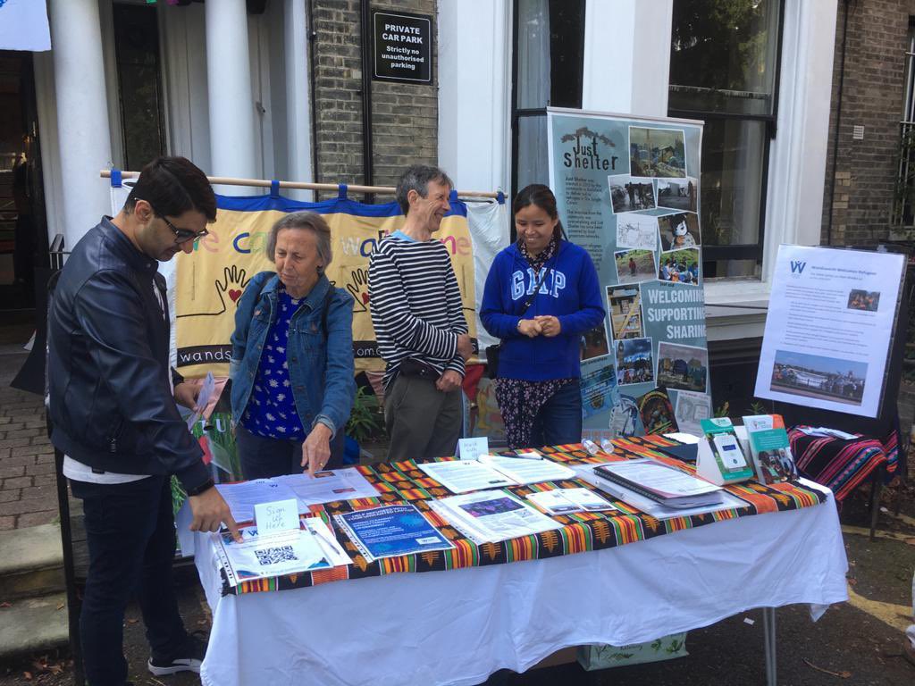 WWRefugees's tweet photo. Our WWR table featured at the SLRA Migrant Connections Festival 🧡
#WeCannotWalkAlone #WandsworthWelcomesRefugees https://t.co/4npulL5ukA