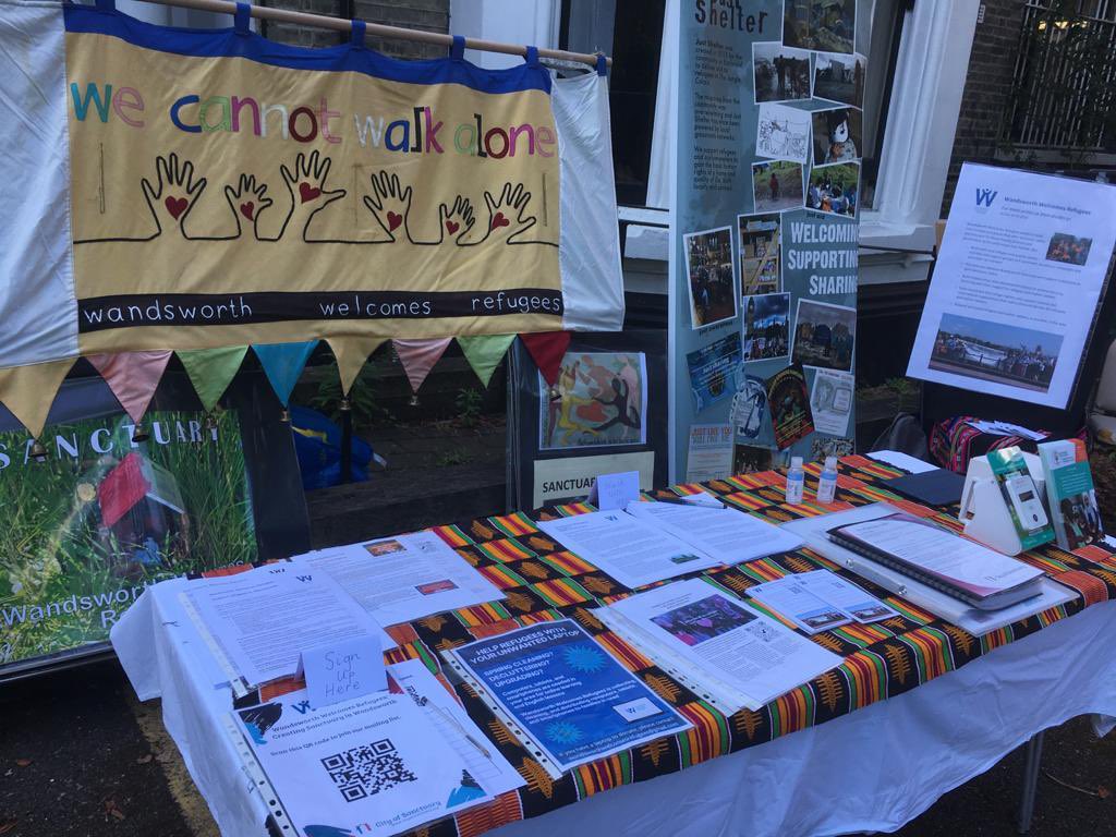 WWRefugees's tweet photo. Our WWR table featured at the SLRA Migrant Connections Festival 🧡
#WeCannotWalkAlone #WandsworthWelcomesRefugees https://t.co/4npulL5ukA