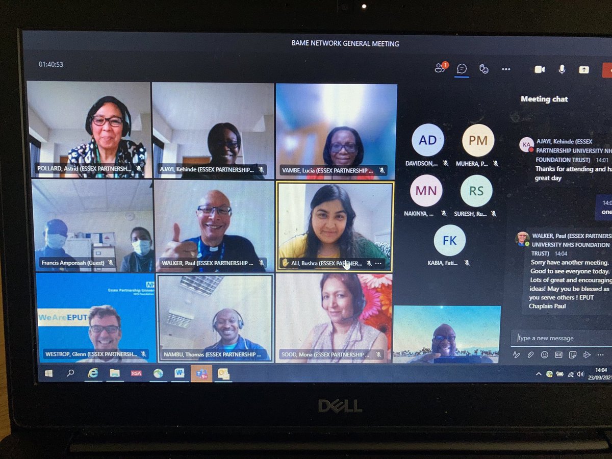 Mandave100's tweet photo. Thanks so much to our Ex. Dir @sean74217509 , @m_adekunle22 #RISE @glenn_westrop @PauloScottio @Prernagogia @yogmohur @pollard_astrid Nicky R, Lorraine,Gill,Bushra and all our fantastic staff for your commitment to Equality. Great contributions during our BAME meeting today. https://t.co/RXins9H8Wq