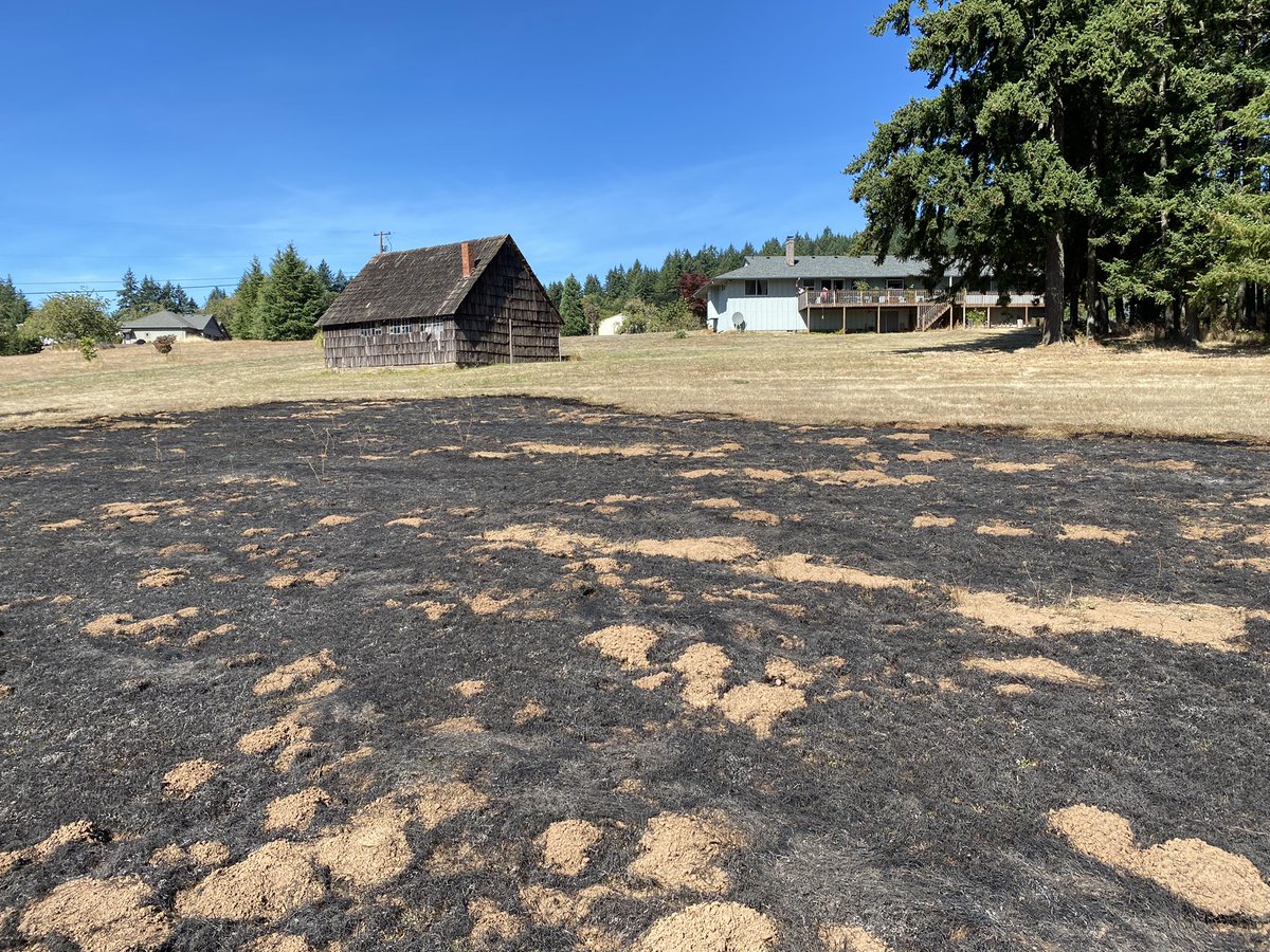 We are on scene of a grass fire on SW Hartley RD. Firefighters have extinguished the fire, which burn a little over an acre. There is no threat to the surrounding area.