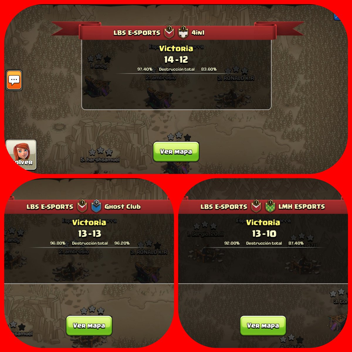 LBS E-Sports (@lbsesports_) on Twitter photo 3 grandes victorias contra 3 grandísimos clanes hoy en <a href="/ESLspain/">ESL España</a>.
Desde aquí dar las gracias a <a href="/Ambrosi98274805/">Ambrosio</a>, compañero al que tenemos gran estima, y a @CarrizoMarcos11 por su gran aportación y compromiso, ambos debutando con 3/4 en esta jornada de <a href="/ESLspain/">ESL España</a>.
#GOLBS 3 grandes victorias contra 3 grandísimos clanes hoy en <a href="/ESLspain/">ESL España</a>.
Desde aquí dar las gracias a <a href="/Ambrosi98274805/">Ambrosio</a>, compañero al que tenemos gran estima, y a @CarrizoMarcos11 por su gran aportación y compromiso, ambos debutando con 3/4 en esta jornada de <a href="/ESLspain/">ESL España</a>.
#GOLBS