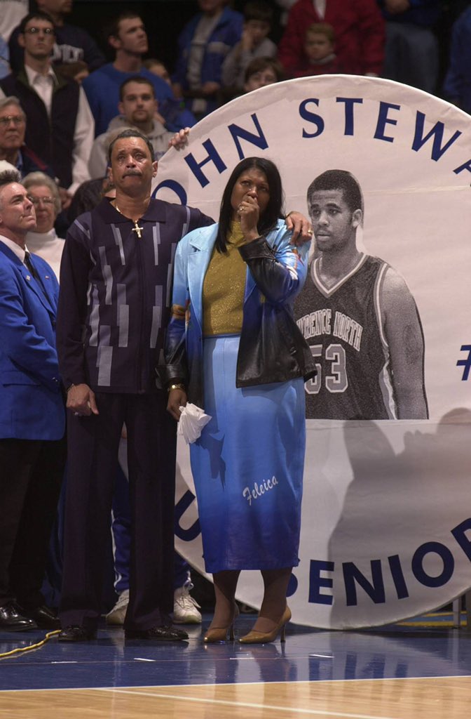 The University of Kentucky honoring John Stewart and his family on what would have been his senior night. #BBN