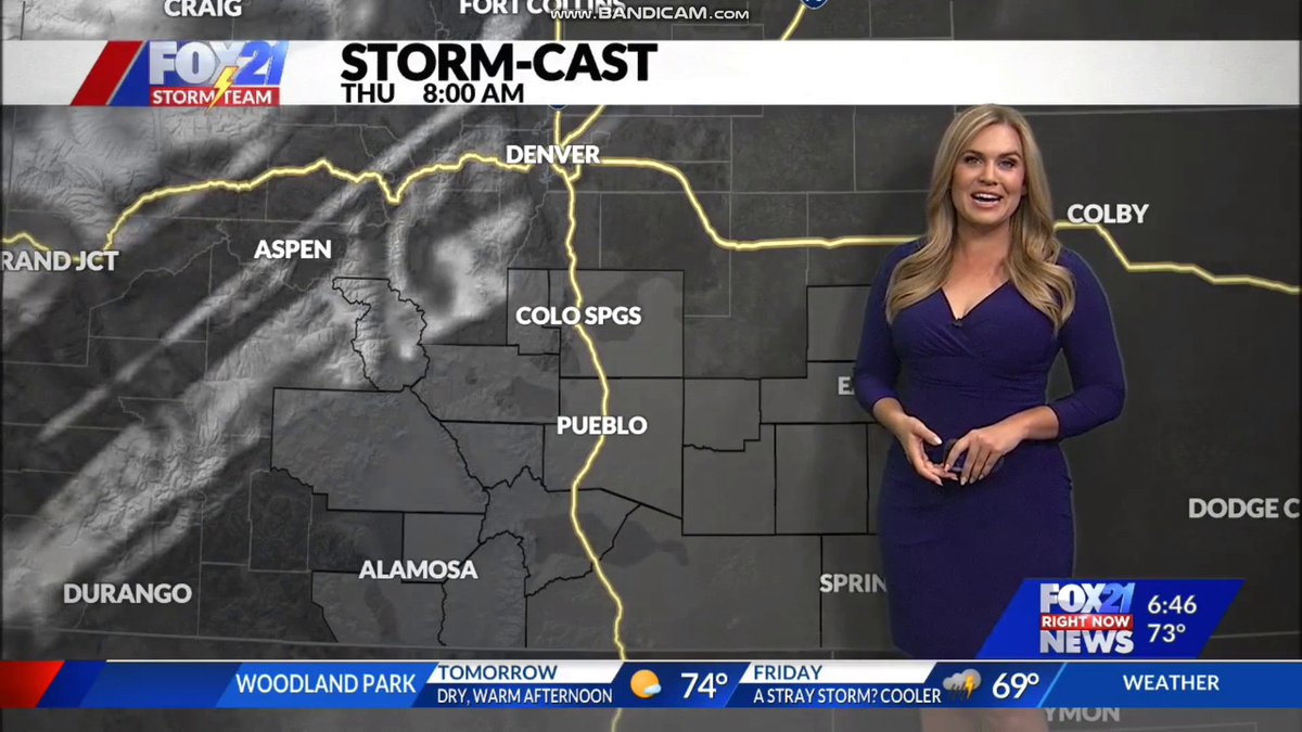 NewsWatcher101's tweet photo. .@EmilyRoehler from last night! 😍💘❤️💜 #CoWx #FOX21 #EmilyRoehler https://t.co/8jlF0OMRaA