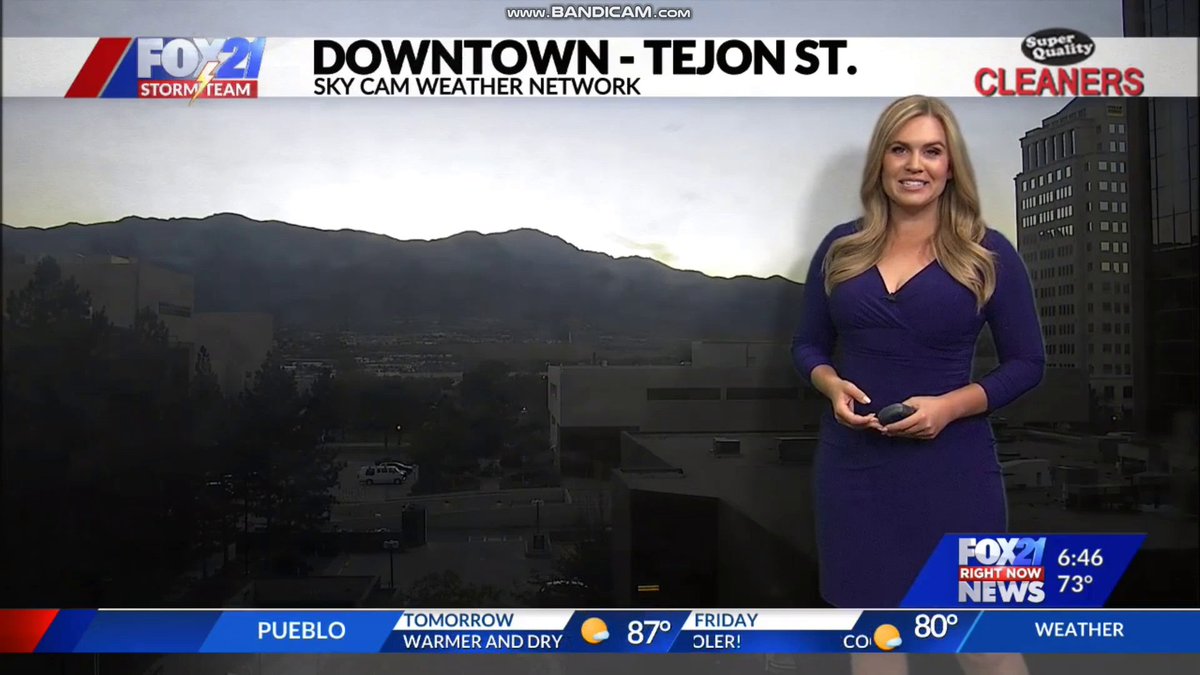 NewsWatcher101's tweet photo. .@EmilyRoehler from last night! 😍💘❤️💜 #CoWx #FOX21 #EmilyRoehler https://t.co/8jlF0OMRaA