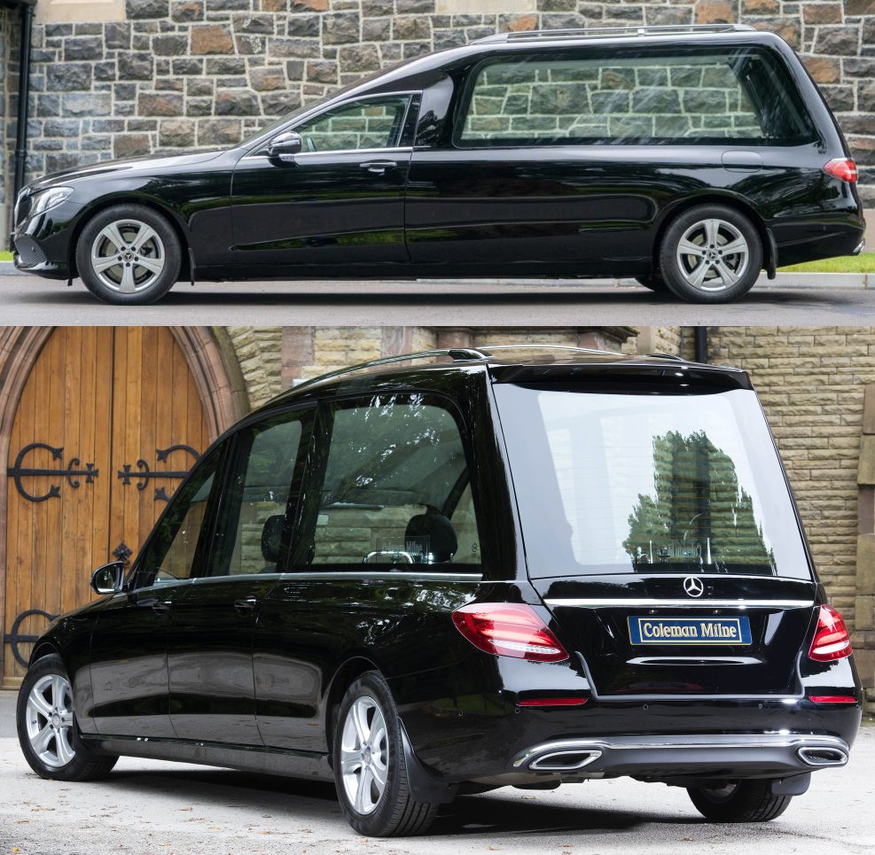 UltimativCars's tweet photo. And the story continues: @technogirish is n°213.

Yes, this #hearse (2017-20) from #ColemanMilne, based on the #MercedesBenz #EClass #W213 is technically, a really nice shaped car.

In fact:
I see enough space in there to make a small RV of it - incl. a kitchen counter, etc.
🤔 https://t.co/Ap1ZMmtjGO