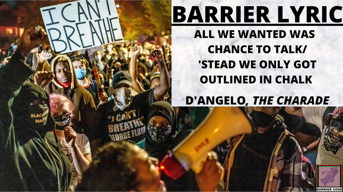 barrier_code's tweet image. Absolute truth, nothing else to add. 

#BarrierLyric #BarrierCode #TheCharade #DAngelo #BlackLivesMatter