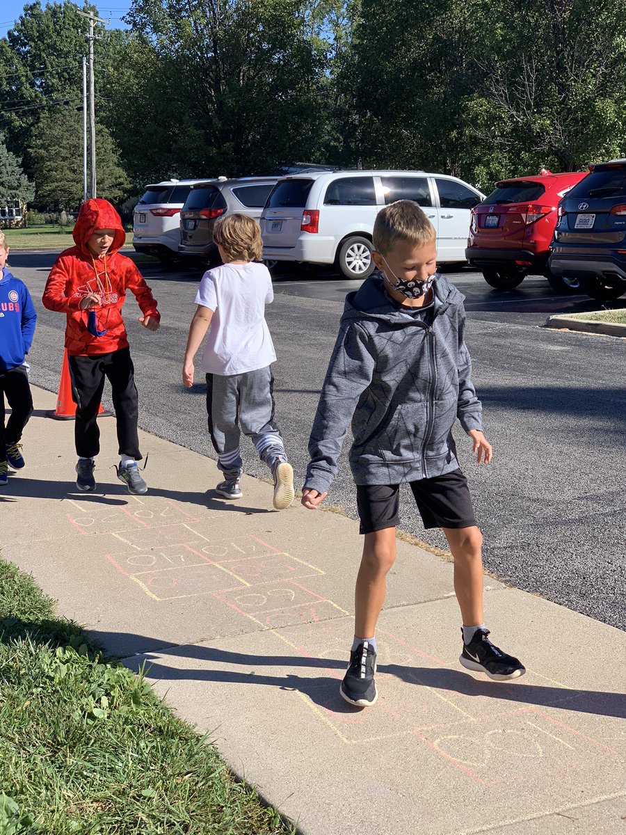 Burris2nd's tweet photo. Skip counting hopscotch today! Thanks @LButtry1 for setting this up! https://t.co/hL8goyImG1
