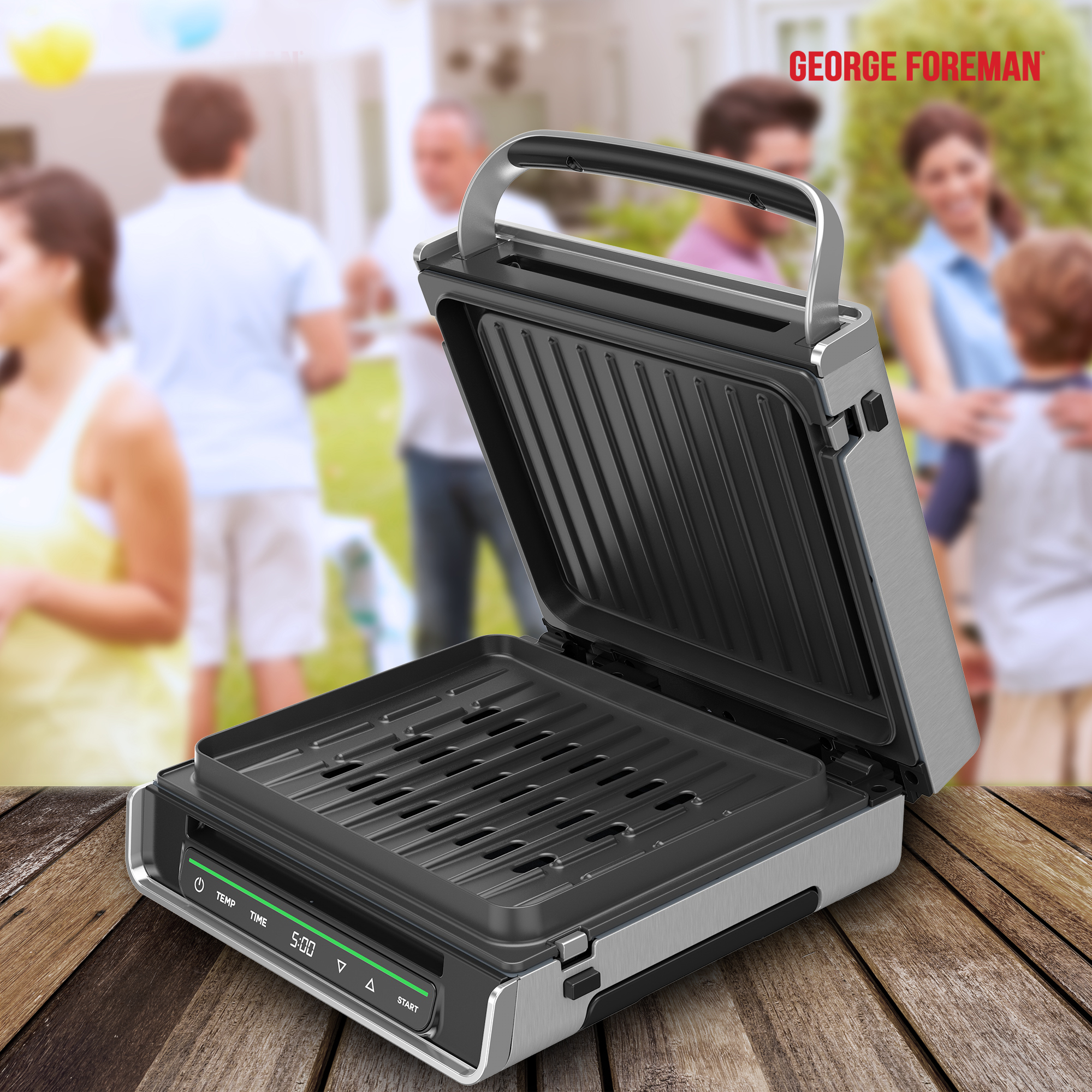 George Foreman Grill on X: Rain or shine, we can keep on grillin'! The George  Foreman® Smokeless Grill is perfect for kitchens or a safe spot on your  porch for these last