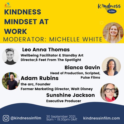 premilapuri's tweet photo. Kindness code for the workplace?
Join the discussion!
@6ftFromTheSpotl
@adamrubins ย @AmplifySunshine @pulsefilms
#kindnessinfilm #tv #bekind #makekindnessthenorm
#filmindustry
#kindnessinfilmsummit #films #kindleadership #diversity #accessibility #kindnesscode #mindset https://t.co/Qu6dVLnyxe