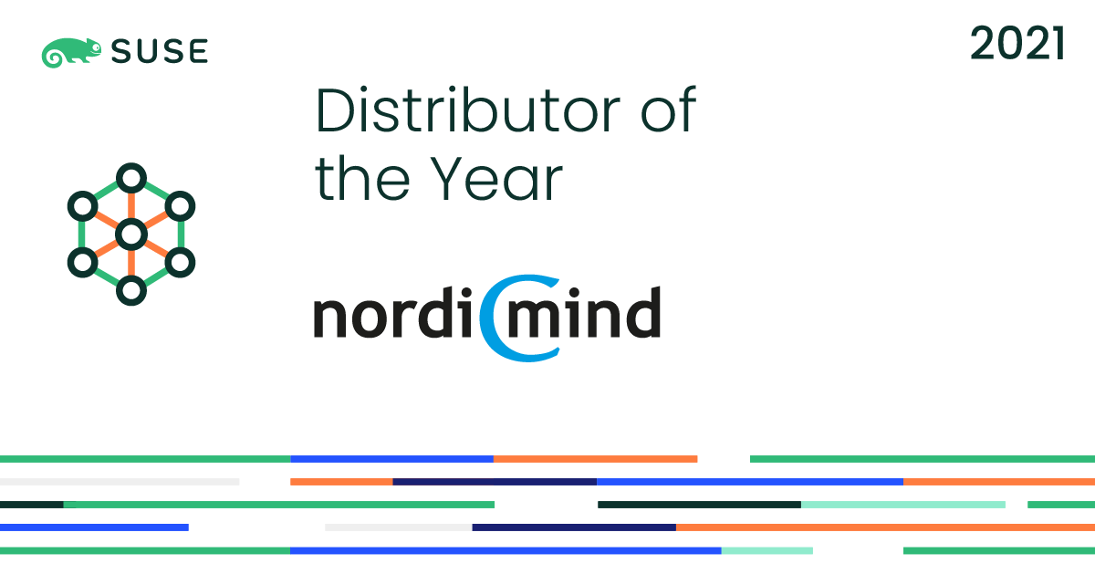 SUSE has named <a href="/Nordicmind/">Nordicmind</a> as global Distributor of the Year! We want to thank our trusted channel partners, who made this happen and <a href="/SUSE/">SUSE</a>'s inspiring team with true channel focus! Let's continue same way!