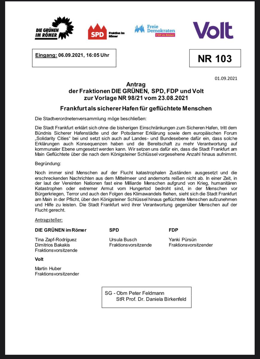 Frankfurt ist jetzt sicherer Hafen. ❤️