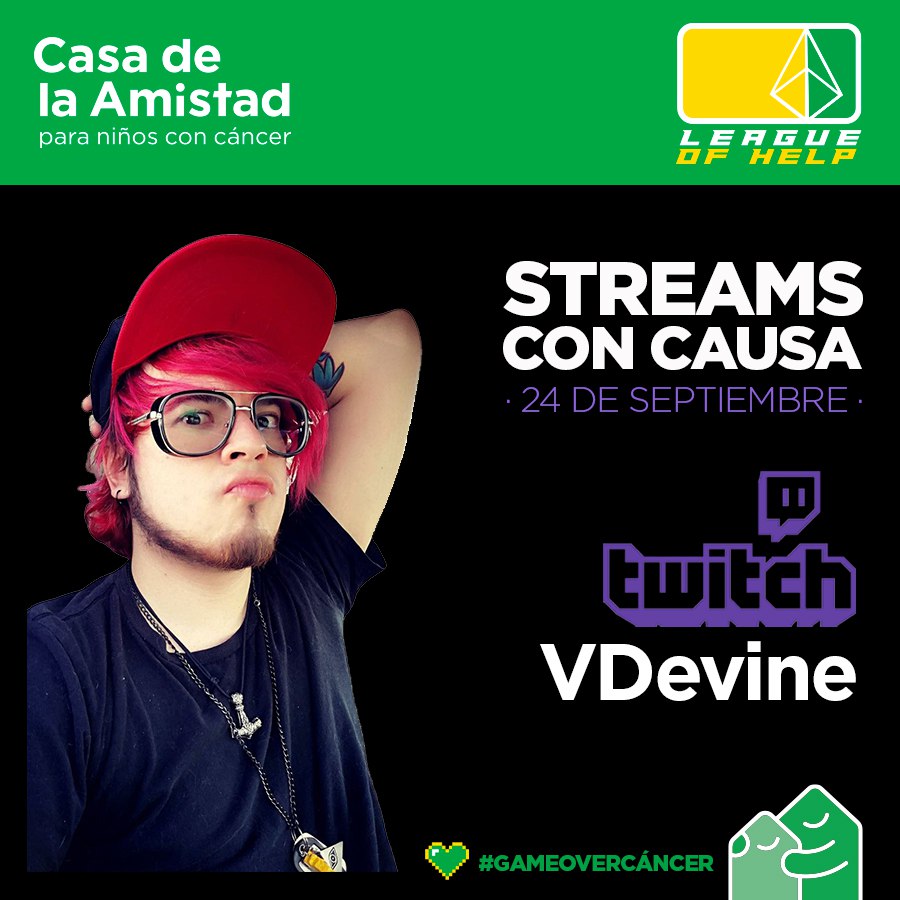VDevinee's tweet image. Holi amigos, mañana vamos a andar apoyando a @CasadelaAmistad para darle #GameOverCancer!! Los esperamos y recuerden que cada poquito cuenta mucho!