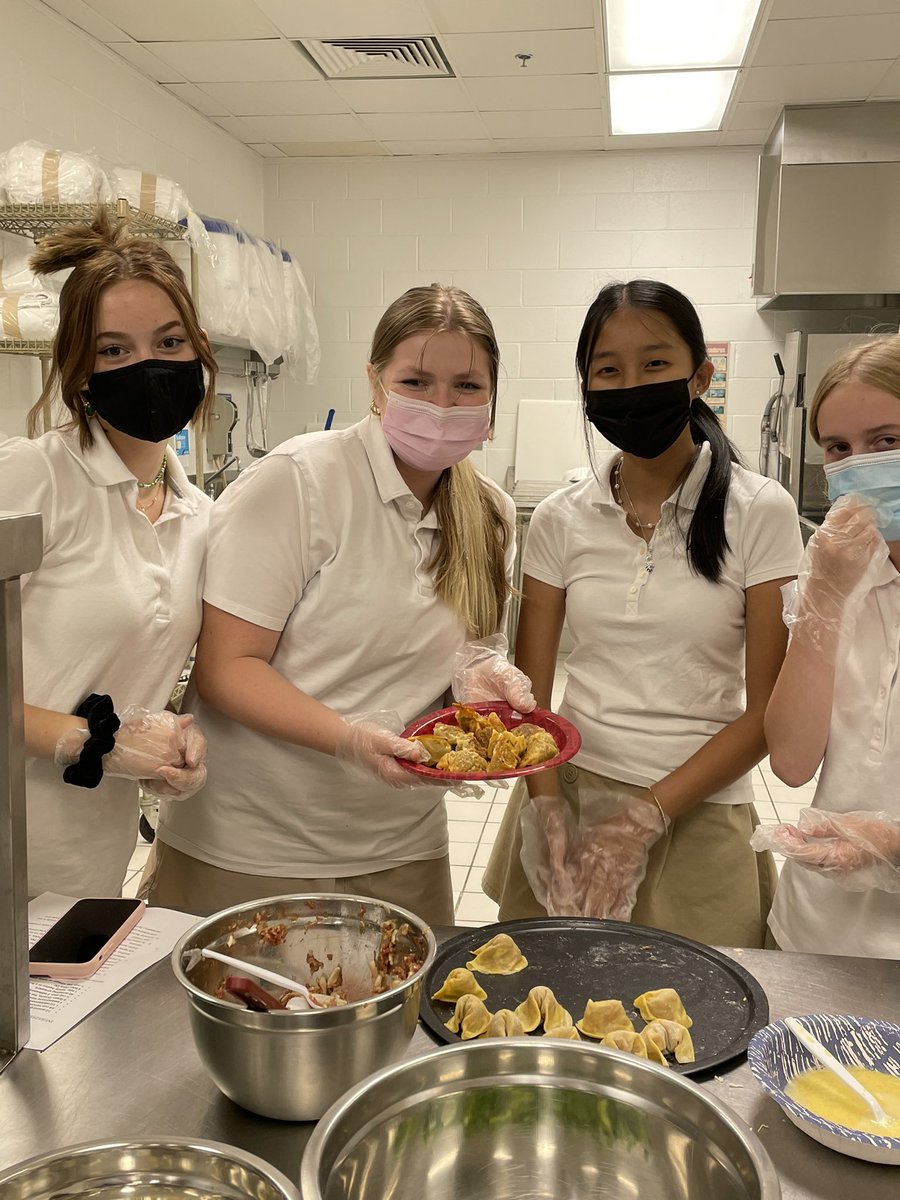First Cooking Club of the year! We decided to start off with some Gibby Pork Stickers 🥟  The warmth of the dumplings were welcome for the beginning of Fall!