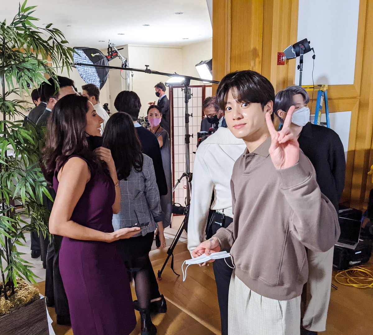 I am over the “MOON” !!! feeling extremely blessed &amp; grateful for this experience 😭 Tune into <a href="/GMA/">Good Morning America</a> tmrw morning to watch our intv w/ South Korean President Moon Jae-in &amp; (I still can’t believe I’m writing this) BTS !!! you’re going to love it 💜 #ARMY #UNGA  #PermissiontoDance