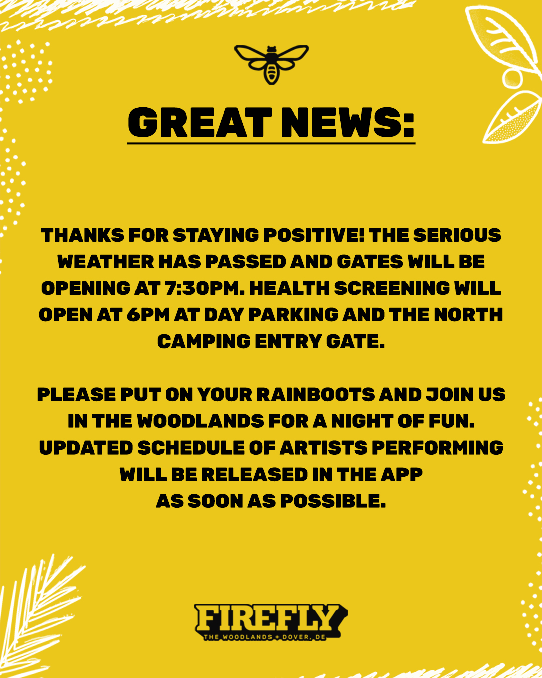 Firefly Festival on Twitter "🌿📣 GREAT NEWS…