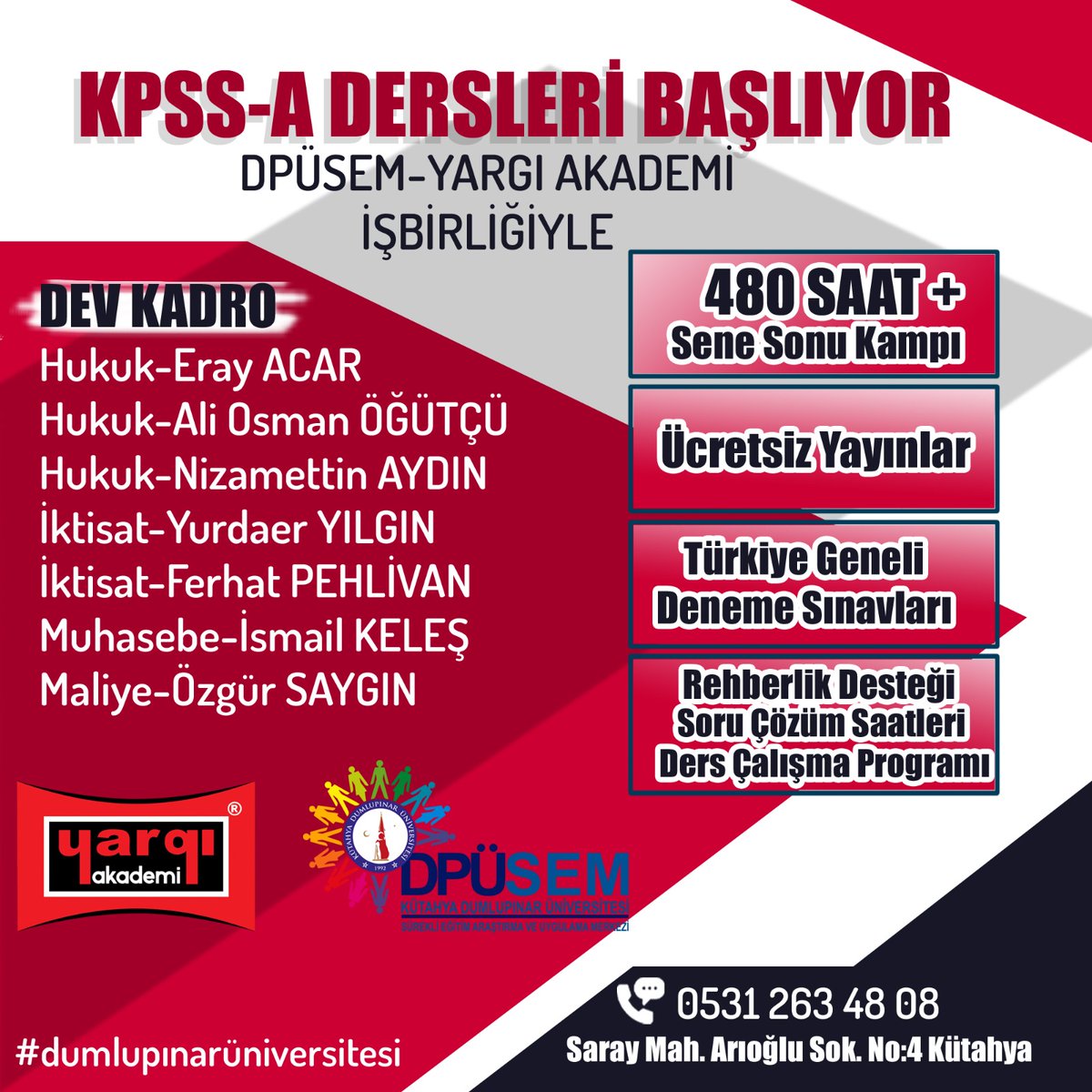Dpusem KPSS kursları başlıyor...