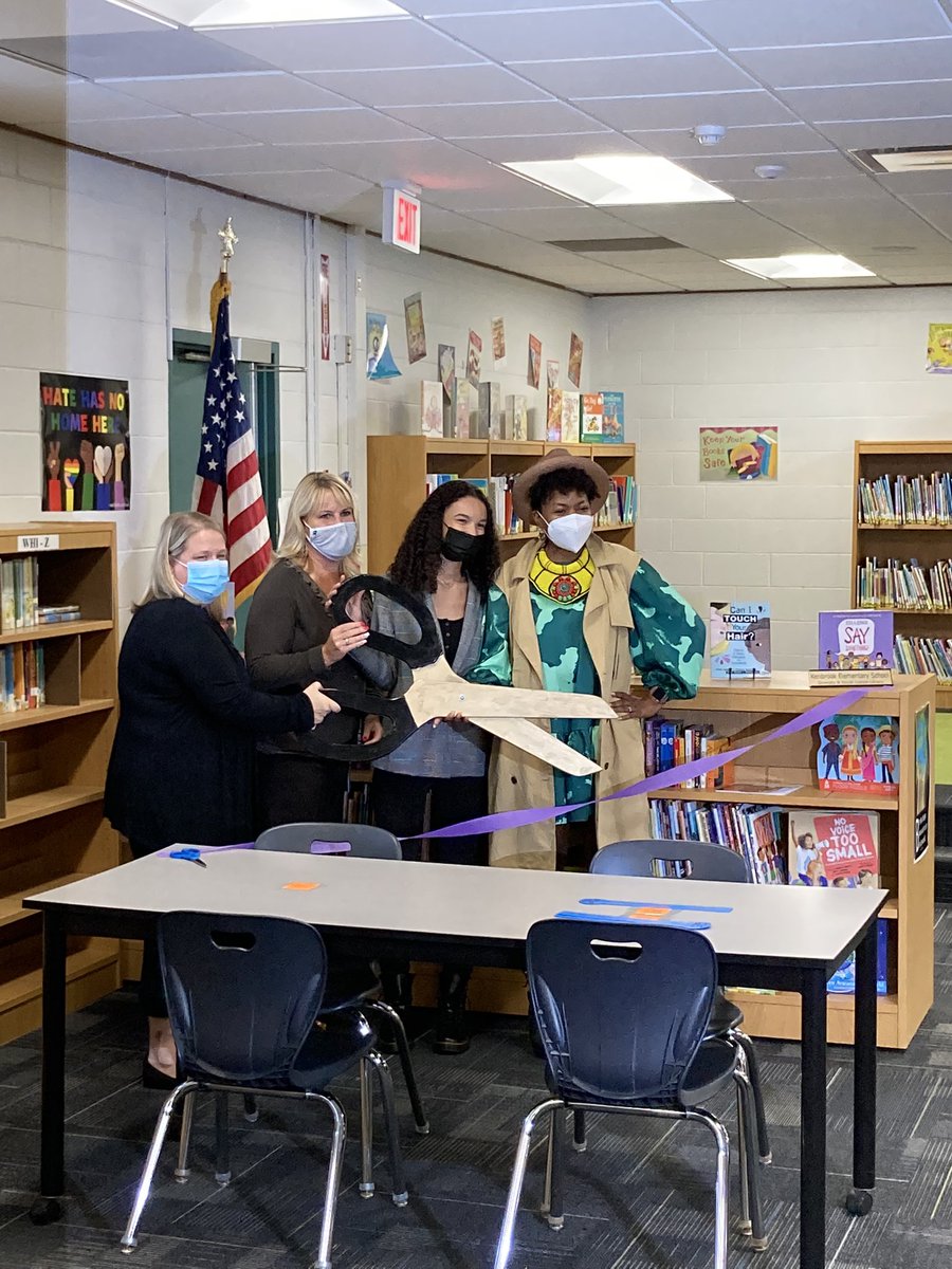 So very proud of Alyssa Peek and the amazing work she did leveraging her Optimist Leadership Award into the amazing Kenbrook Elementary School Diversity &amp; Social Justice Library! #RaiderPride #LeadTheWay
